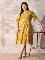 Sunlit Blossom Cotton Dress