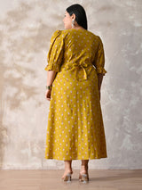 Marigold Muse Printed Cotton Dress