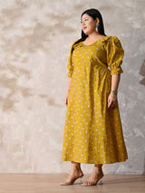 Marigold Muse Printed Cotton Dress