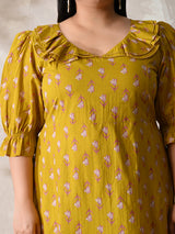 Marigold Muse Printed Cotton Dress
