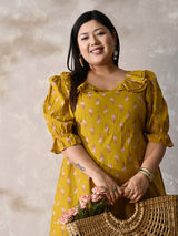 Marigold Muse Printed Cotton Dress