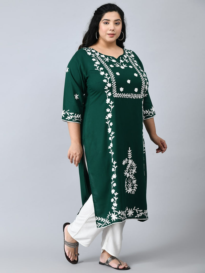 Poetic Green Embroidered Kurta Pant Set with Dupatta