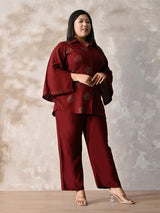 Rust Ruby Charm Embellished Co-ord Set