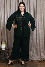 Plus Size Royal Bottle Green Co-ord Set