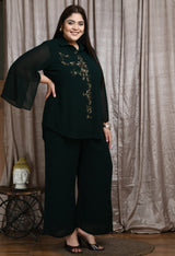 Plus Size Royal Bottle Green Co-ord Set