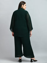 Plus Size Royal Bottle Green Co-ord Set