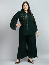 Plus Size Royal Bottle Green Co-ord Set