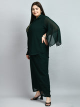 Plus Size Royal Bottle Green Co-ord Set