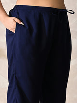Navy Noir Rayon Embellished Co-ord Set