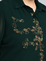 Plus Size Royal Bottle Green Co-ord Set