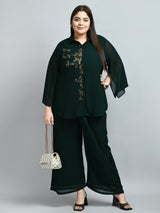 Plus Size Royal Bottle Green Co-ord Set