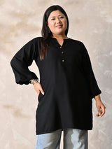 Midnight Muse Luxe Relaxed Fit Scalloped Kurta