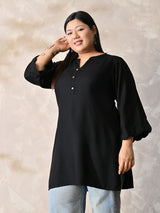 Midnight Muse Luxe Relaxed Fit Scalloped Kurta