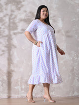 Cotton Charm White Tiered Dress
