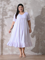 Cotton Charm White Tiered Dress