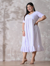 Cotton Charm White Tiered Dress