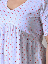 Cotton Charm White Tiered Dress