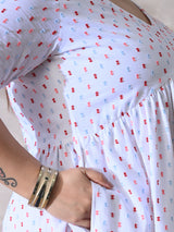 Cotton Charm White Tiered Dress