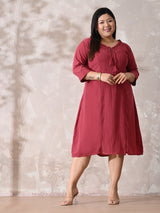 Ruby Essence Pintuck Crepe Dress