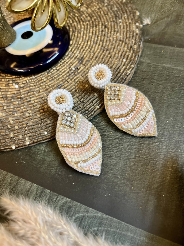Tiana Circle Eye Beaded Earrings