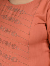 Plus Size Mesmerizing Pink Kurta Pant Set