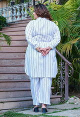 Plus Size Striped Rayon Co-ord Set