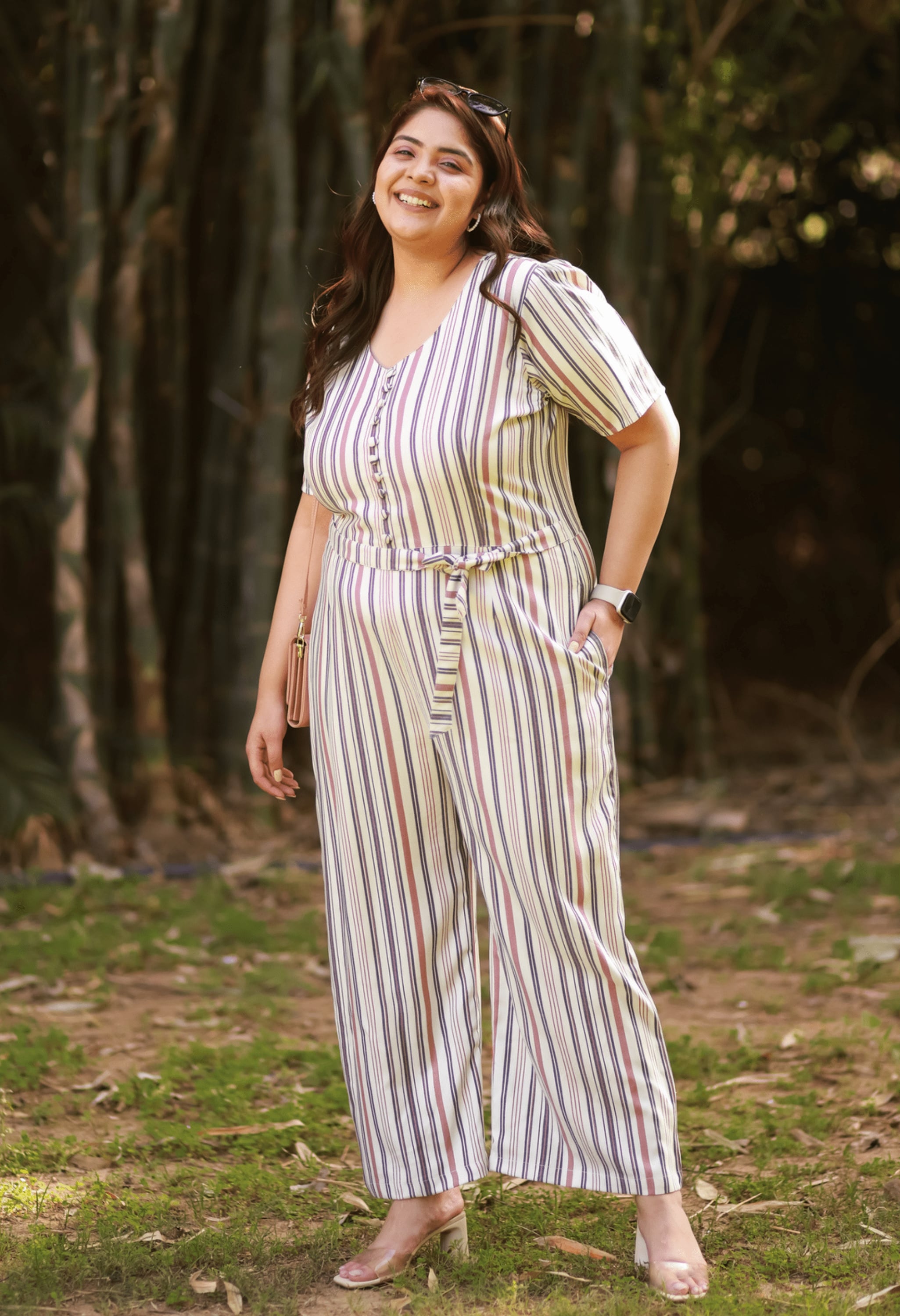 Plus Size Effortless Breezy Stripes Jumpsuit Desinoorcom 9608