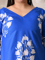 Coastal Bloom Linen Midi Dress