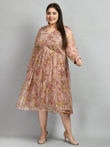 Plus Size Plus Size Pink Sequin Party Dress