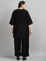 Plus Size Anchor Black Co-ord Set