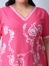Candy Pink Charm Rayon Dress