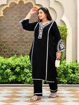 Zehra Black Aari Embroidered Kurta Set