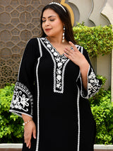 Zehra Black Aari Embroidered Kurta Set