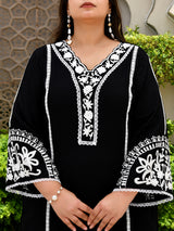 Zehra Black Aari Embroidered Kurta Set