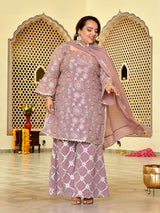 Daisy Lavender Festive Sharara Set with Dupatta