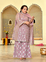 Daisy Lavender Festive Sharara Set with Dupatta