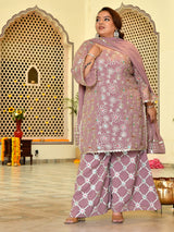 Daisy Lavender Festive Sharara Set with Dupatta