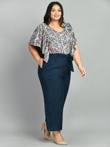 Plus Size Teal Treasure Floral Jumpsuit