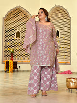 Daisy Lavender Festive Sharara Set with Dupatta