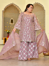 Daisy Lavender Festive Sharara Set with Dupatta