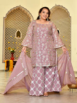 Daisy Lavender Festive Sharara Set with Dupatta