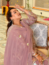Daisy Lavender Festive Sharara Set with Dupatta