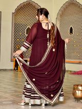 Royal Coffee Grace Anarkali with Dupatta