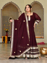 Royal Coffee Grace Anarkali with Dupatta