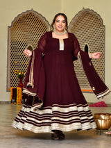 Royal Coffee Grace Anarkali with Dupatta