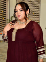Royal Coffee Grace Anarkali with Dupatta