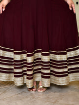 Royal Coffee Grace Anarkali with Dupatta