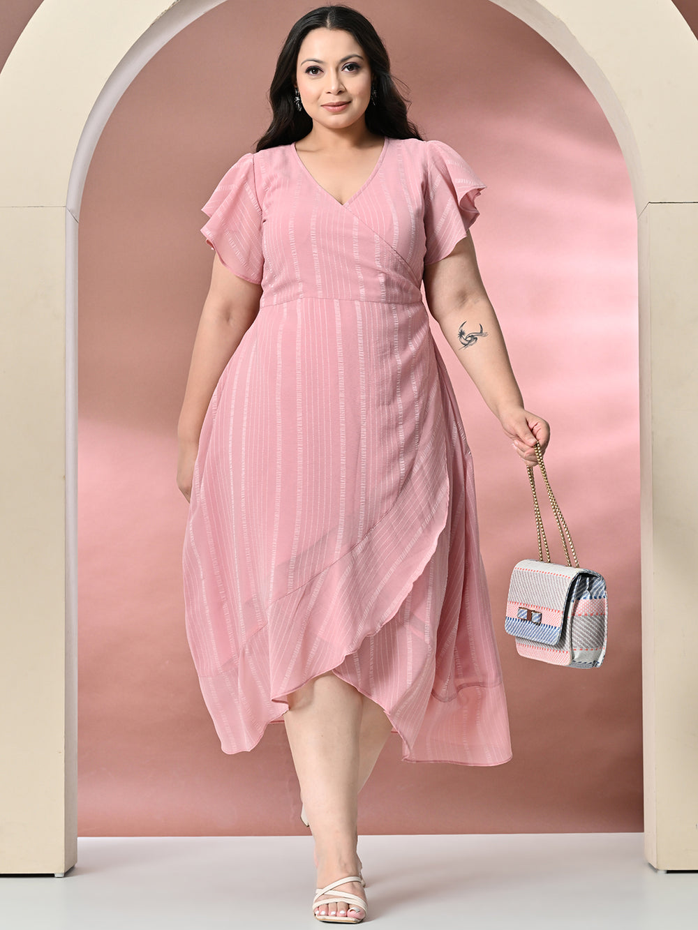 open lace back dress Plus Size Cow Print Bodycon Slip Dress