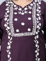 Poetic Purple Embroidered Kurta Pant Set with Dupatta