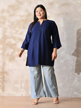 Celeste Navy Luxe Everyday Rayon Kurta